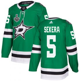 Cheap Adidas Stars #5 Andrej Sekera Green Home Authentic Youth 2020 Stanley Cup Final Stitched NHL Jersey
