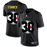 Wholesale Cheap Pittsburgh Steelers #30 James Conner Men's Nike Team Logo Dual Overlap Limited NFL Jersey Black