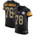 Wholesale Cheap Nike Steelers #78 Alejandro Villanueva Black/Camo Men's Stitched NFL Elite Jersey