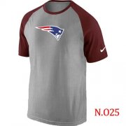Wholesale Cheap Nike New England Patriots Ash Tri Big Play Raglan NFL T-Shirt Grey/Red