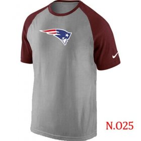 Wholesale Cheap Nike New England Patriots Ash Tri Big Play Raglan NFL T-Shirt Grey/Red