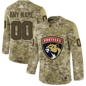 Wholesale Cheap Men\'s Adidas Panthers Personalized Camo Authentic NHL Jersey
