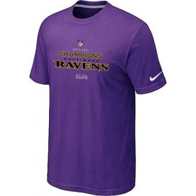 Wholesale Cheap Men\'s Nike Baltimore Ravens 2012 AFC Conference Champions Trophy Collection Long T-Shirt Purple