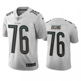 Wholesale Cheap Los Angeles Chargers #76 Russell Okung White Vapor Limited City Edition NFL Jersey