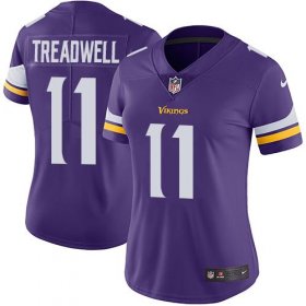 Wholesale Cheap Nike Vikings #11 Laquon Treadwell Purple Team Color Women\'s Stitched NFL Vapor Untouchable Limited Jersey