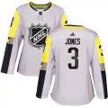 Wholesale Cheap Adidas Blue Jackets #3 Seth Jones Gray 2018 All-Star Metro Division Authentic Women's Stitched NHL Jersey