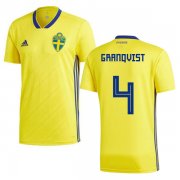 Wholesale Cheap Sweden #4 Granqvist Home Kid Soccer Country Jersey