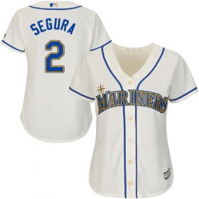 Wholesale Cheap Mariners #2 Jean Segura Cream Alternate Women\'s Stitched MLB Jersey