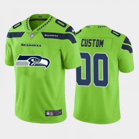 Wholesale Cheap Seattle Seahawks Custom Green Men\'s Nike Big Team Logo Vapor Limited NFL Jersey