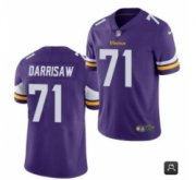 Wholesale Cheap Men Minnesota Vikings #71 Christian Darrisaw Purple 2021 Vapor Untouchable Limited Stitched NFL Jersey