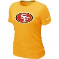 Wholesale Cheap Women's Nike San Francisco 49ers Logo NFL T-Shirt Yellow