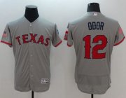 Wholesale Cheap Rangers #12 Rougned Odor Grey Fashion Stars & Stripes Flexbase Authentic Stitched MLB Jersey