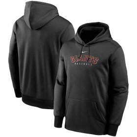 Wholesale Cheap San Francisco Giants Nike Outline Wordmark Fleece Performance Pullover Hoodie Black
