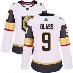 Wholesale Cheap Adidas Golden Knights #9 Cody Glass White Road Authentic Women\'s Stitched NHL Jersey
