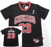 Wholesale Cheap Men's Chicago Bulls #23 Michael Jordan Revolution 30 Swingman Black Short-Sleeved Jersey