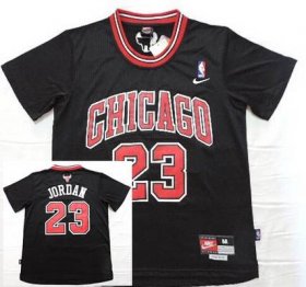 Wholesale Cheap Men\'s Chicago Bulls #23 Michael Jordan Revolution 30 Swingman Black Short-Sleeved Jersey