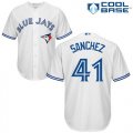 Wholesale Cheap Blue Jays #41 Aaron Sanchez White Cool Base Stitched Youth MLB Jersey