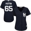 Wholesale Cheap Yankees #65 James Paxton Navy Blue Alternate Women's Stitched MLB Jersey