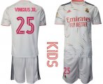 Wholesale Cheap Youth 2021-2022 Club Real Madrid home white 25 Adidas Soccer Jersey