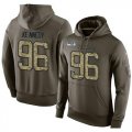 Wholesale Cheap NFL Men's Nike Seattle Seahawks #96 Cortez Kennedy Stitched Green Olive Salute To Service KO Performance Hoodie