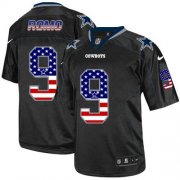 Wholesale Cheap Nike Cowboys #9 Tony Romo Black Men's Stitched NFL Elite USA Flag Fashion Jersey