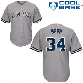 Wholesale Cheap Yankees #34 J.A. Happ Grey New Cool Base Stitched MLB Jersey