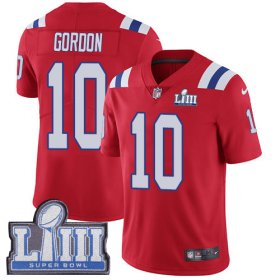 Wholesale Cheap Nike Patriots #10 Josh Gordon Red Alternate Super Bowl LIII Bound Men\'s Stitched NFL Vapor Untouchable Limited Jersey