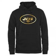 Wholesale Cheap Men's New York Jets Pro Line Black Gold Collection Pullover Hoodie