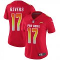 Wholesale Cheap Nike Chargers #17 Philip Rivers Red Women's Stitched NFL Limited AFC 2019 Pro Bowl Jersey