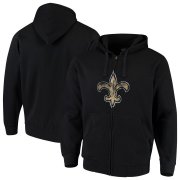 Wholesale Cheap New Orleans Saints G-III Sports by Carl Banks Primary Logo Full-Zip Hoodie Black