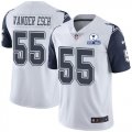 Wholesale Cheap Nike Cowboys #55 Leighton Vander Esch White Men's Stitched With Established In 1960 Patch NFL Limited Rush Jersey