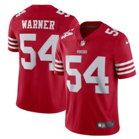 Wholesale Cheap Men\'s San Francisco 49ers #54 Fred Warner 2022 New Scarlet Vapor Untouchable Limited Stitched Football Jersey