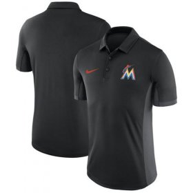 Wholesale Cheap Men\'s Miami Marlins Nike Black Franchise Polo