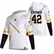 Wholesale Cheap Pittsburgh Penguins #42 Kasperi Kapanen Adidas Reverse Retro Pullover Hoodie White
