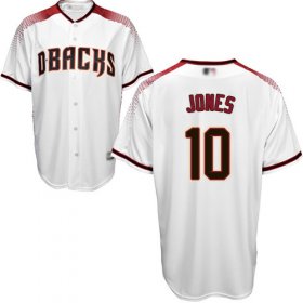 Wholesale Cheap Diamondbacks #10 Adam Jones White/Crimson Home Women\'s Stitched MLB Jersey