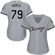 Wholesale Cheap White Sox #79 Jose Abreu Grey Road Women's Stitched MLB Jersey