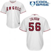 Wholesale Cheap Angels #56 Kole Calhoun White Cool Base Stitched Youth MLB Jersey