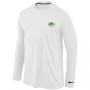 Wholesale Cheap Nike Green Bay Packers Sideline Legend Authentic Logo Long Sleeve T-Shirt White
