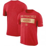 Wholesale Cheap Men's San Francisco 49ers Nike Scarlet Sideline Legend Lift Performance T-Shirt