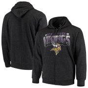 Wholesale Cheap Minnesota Vikings G-III Sports by Carl Banks Perfect Season Full-Zip Hoodie Charcoal