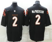 Wholesale Cheap Men's Cincinnati Bengals #2 Evan McPherson NEW Black 2021 Vapor Untouchable Stitched NFL Nike Limited Jersey