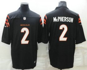 Wholesale Cheap Men\'s Cincinnati Bengals #2 Evan McPherson NEW Black 2021 Vapor Untouchable Stitched NFL Nike Limited Jersey