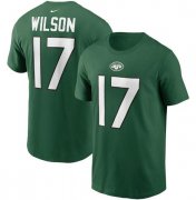 Wholesale Cheap Men's New York Jets #17 Garrett Wilson 2022 Green Name & Number T-Shirt