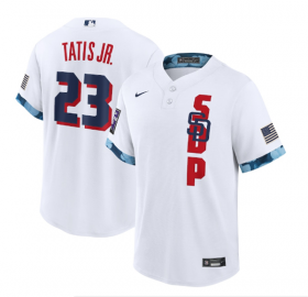 Wholesale Cheap Men\'s San Diego Padres #23 Fernando Tatis Jr. 2021 White All-Star Cool Base Stitched MLB Jersey