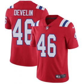Wholesale Cheap Nike Patriots #46 James Develin Red Alternate Men\'s Stitched NFL Vapor Untouchable Limited Jersey