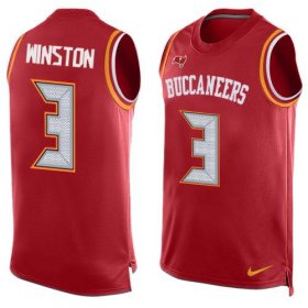Wholesale Cheap Nike Buccaneers #3 Jameis Winston Red Team Color Men\'s Stitched NFL Limited Tank Top Jersey