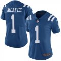 Wholesale Cheap Nike Colts #1 Pat McAfee Royal Blue Women's Stitched NFL Limited Rush Jersey