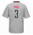 Wholesale Cheap Men's Houston Rockets #3 Chris Paul New Gray Short-Sleeved Stitched NBA Adidas Revolution 30 Swingman Jersey