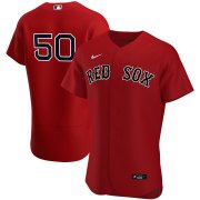 Wholesale Cheap Boston Red Sox #50 Mookie Betts Men's Nike Red Alternate 2020 Authentic Player Team MLB Jersey