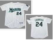 Wholesale Cheap Men's Florida Marlins #24 MIGUEL CABRERA 2005 Home Majestic Throwback Baseball Jersey